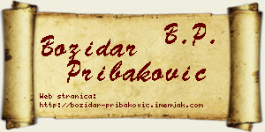 Božidar Pribaković vizit kartica